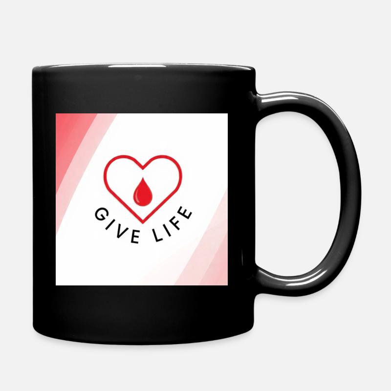 Donner la vie : Cœur de donneur de sang - Mug uni - noir