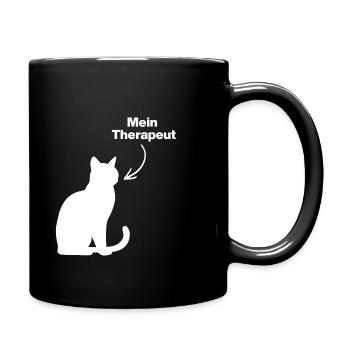 MON THÉRAPEUTE : CHAT ! 😻 AMOUR DES CHATS AMOUREUX DES CHATS - Mug uni - noir - Droite