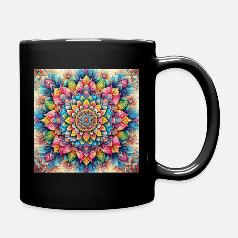Art vivant de la splendeur du mandala - Mug uni - noir