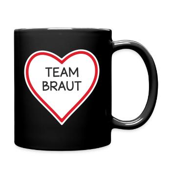 HerzTeam Brautdesign - Tasse einfarbig - Schwarz - Rechts