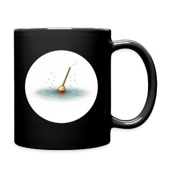 Angelschwimmer im Wasser – minimalistisch - Tasse einfarbig - Schwarz - Rechts