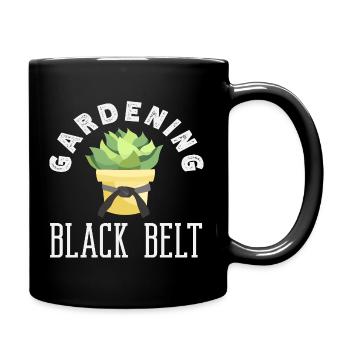 Gardening Black Belt Plant Lover Gardener - Full Colour Mug - black - Right