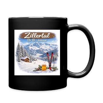Dahoam Zillertal - Tasse einfarbig - Schwarz - Rechts