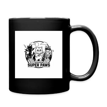 Super Paws Band Cats - Tasse einfarbig - Schwarz - Rechts