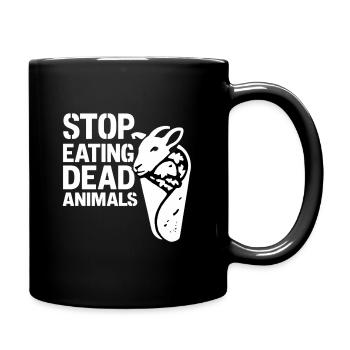 Arrêtez de manger des animaux morts – Bien-être animal - Mug uni - noir - Droite