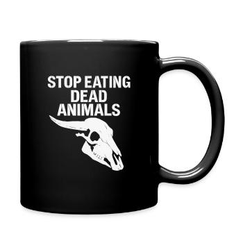 Stops the consumption of dead animals - Full Colour Mug - black - Right