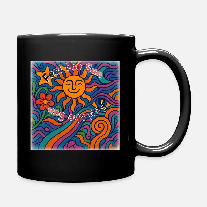 Feel the Sun - Sommer Design - Tasse einfarbig - Schwarz