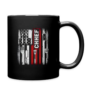 Chef du drapeau américain - Mug uni - noir - Droite