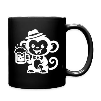 Bière Singe - Mug uni - noir - Droite