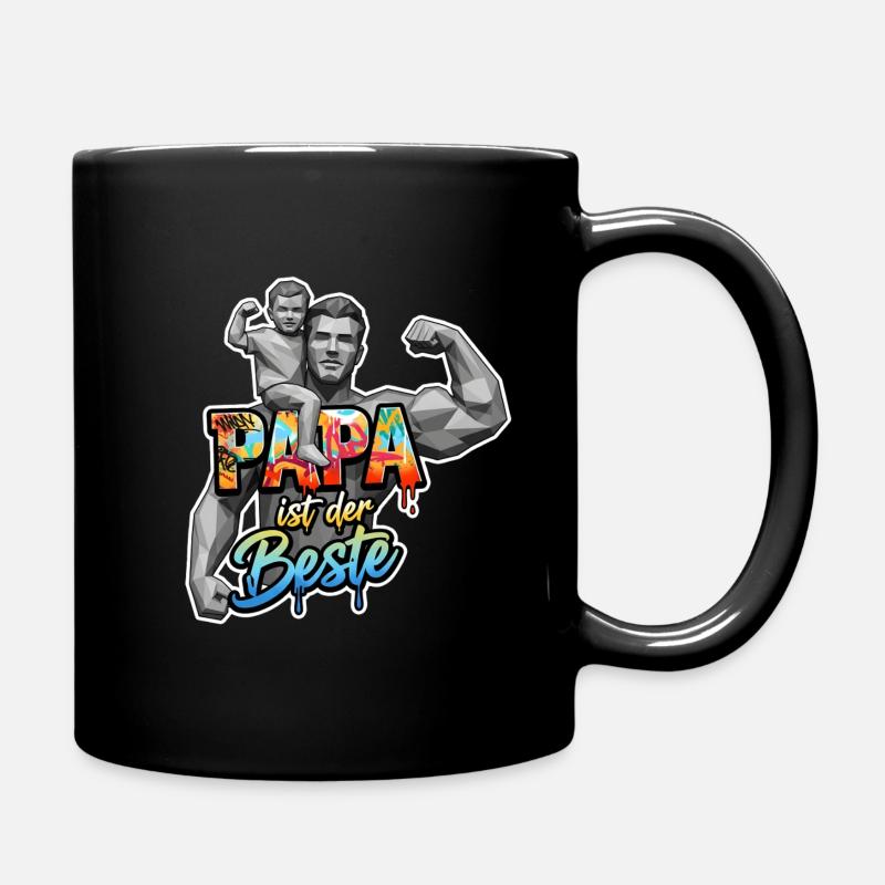 DAD IS THE BEST - Full Colour Mug - black