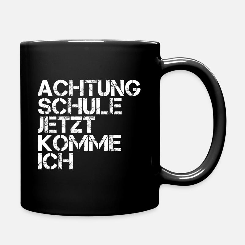 Attention school, here I come - Full Colour Mug - black