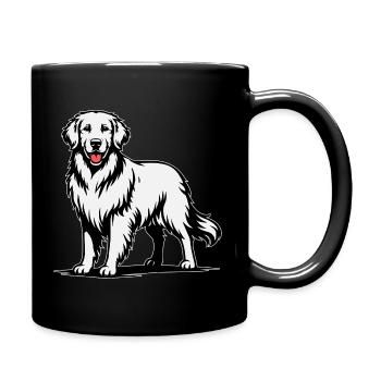 Golden Retriever in a Proud Pose - Full Colour Mug - black - Right
