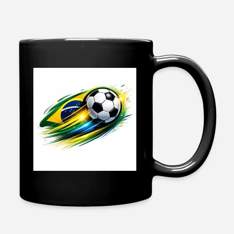Brasilianischer Fußballwirbel - Tasse einfarbig - Schwarz