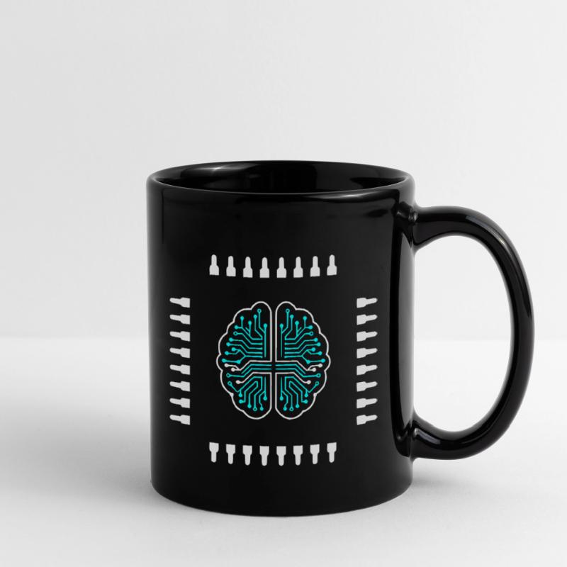 AI Brain Chip Processor Tech Vector Full Colour Mug
