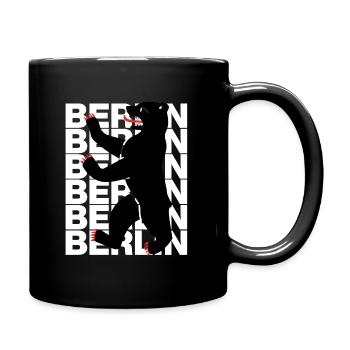 BERLINER BÄR POWER! BERLINLIEBE HAUPTSTADT - Tasse einfarbig - Schwarz - Rechts