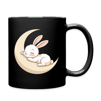 Mondhäschen Traum - Tasse einfarbig - Schwarz - Rechts