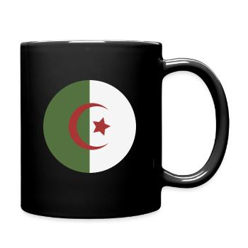 Algerien-Rundflagge - Tasse einfarbig - Schwarz - Rechts