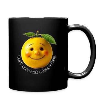 Lemon with sweet smile - Full Colour Mug - black - Right