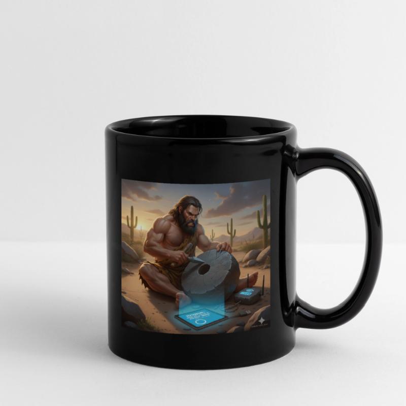 Caveman Tech Support - The First Tutorial Full Colour Mug