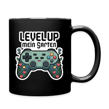 Level Up Garten-Controller Design - Tasse einfarbig - Schwarz - Rechts