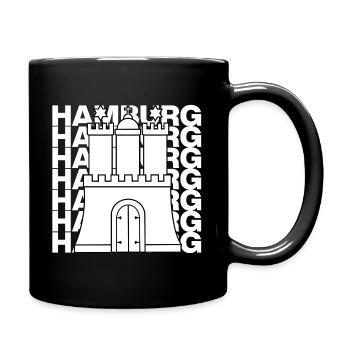 HAMBURG STADTTOR, HANSE, MOIN, HH - Tasse einfarbig - Schwarz - Rechts