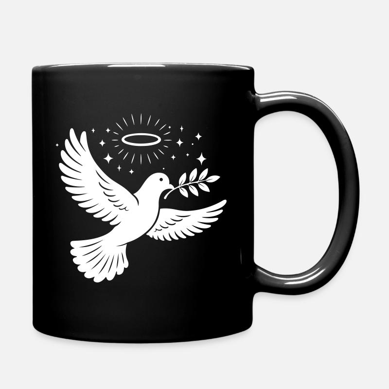 Taube Heilig Christlich - Tasse einfarbig - Schwarz