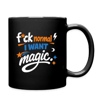 Magic instead of normality: Courageously colourful - Full Colour Mug - black - Right