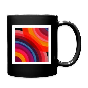 Arc-en-ciel abstrait - Mug uni - noir - Droite