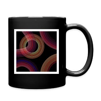 Tourbillon néon - Mug uni - noir - Droite