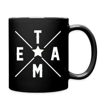 Team - Tasse einfarbig - Schwarz - Rechts