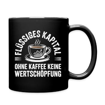 Liquid Capital - Funny Coffee Office Design - Full Colour Mug - black - Right