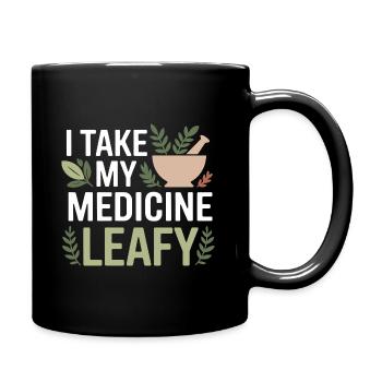 Herbalist I Take My Medicine Leafy Professional  - Full Colour Mug - black - Right