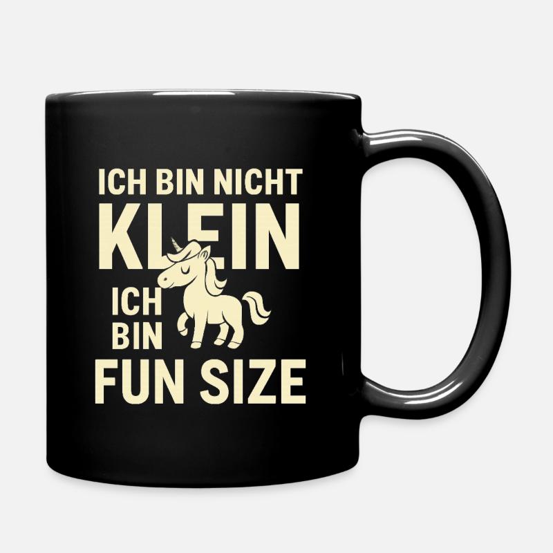 Ich bin nicht klein Einhorn Fun Size - Tasse einfarbig - Schwarz