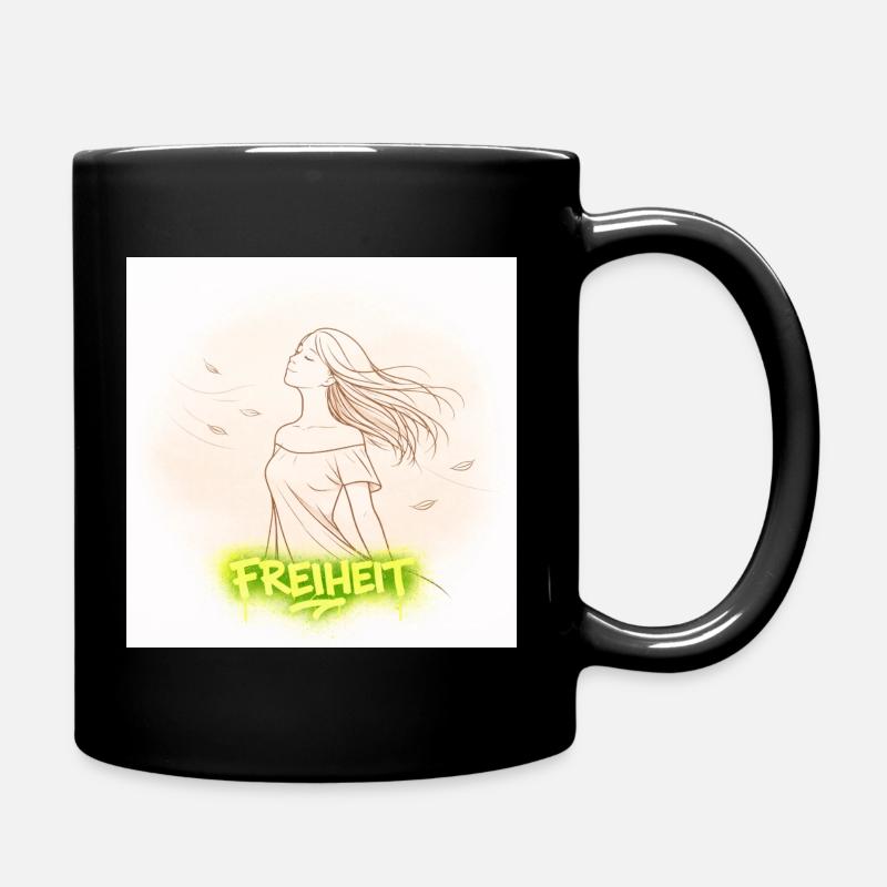 La liberté dans le vent - Mug uni - noir