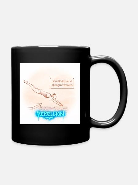 Beckenrand Rebellion  - Tasse einfarbig - Schwarz