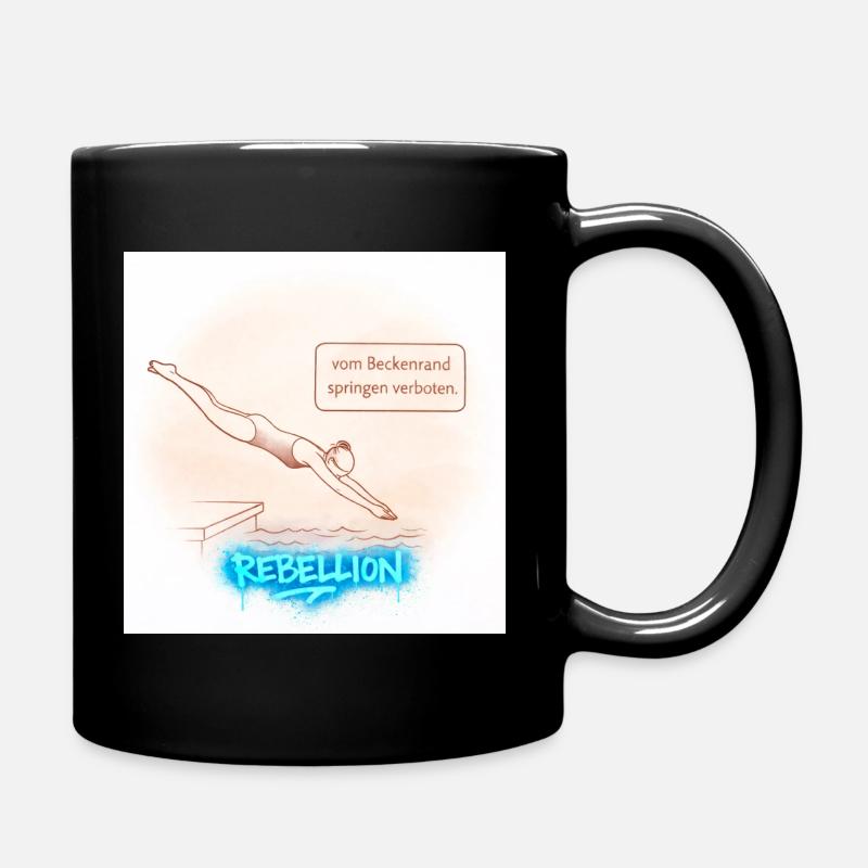 Rébellion au bord de la piscine - Mug uni - noir
