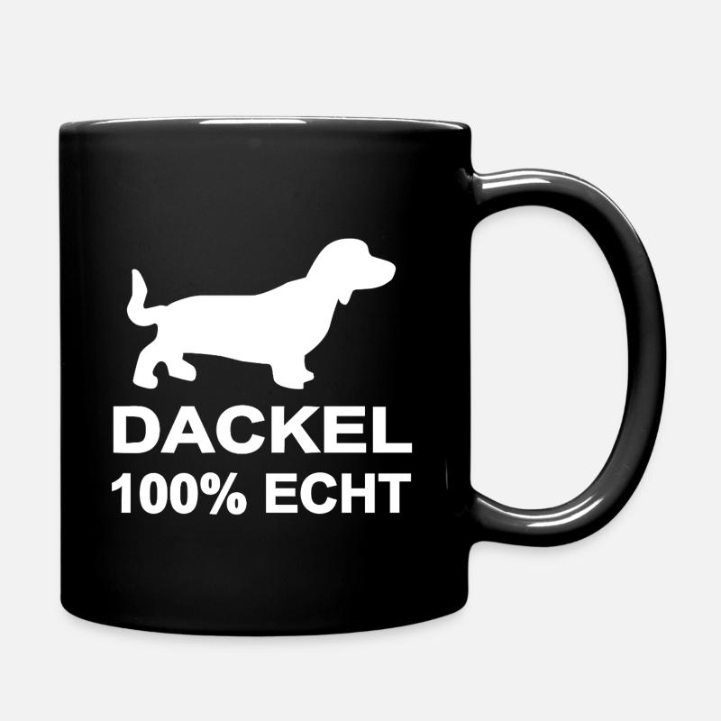 Dackel - Tasse einfarbig - Schwarz