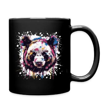 Panda Animal Panda Bear - Full Colour Mug - black - Right