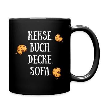 Canapé Couverture Cookie Book - Mug uni - noir - Droite