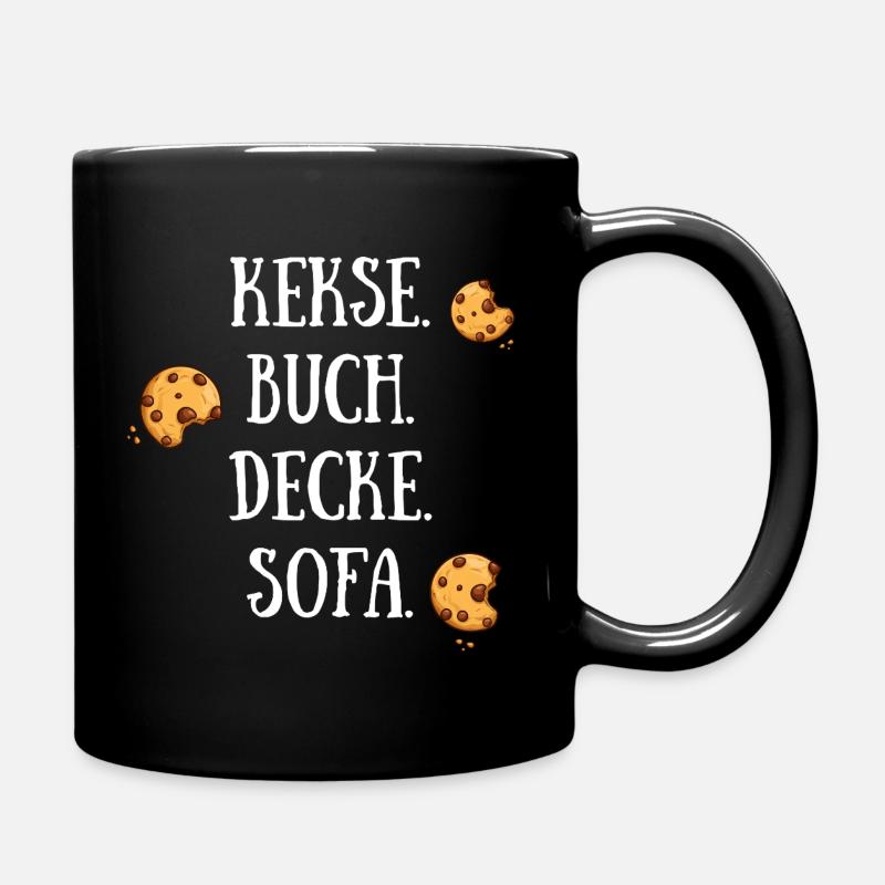 Kekse Buch Decke Sofa - Tasse einfarbig - Schwarz