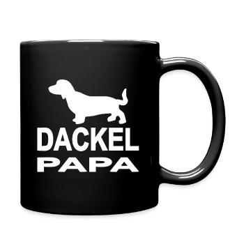 Dackel - Tasse einfarbig - Schwarz - Rechts