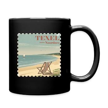 Texel Noordzee - Tasse einfarbig - Schwarz - Rechts