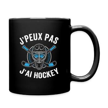 J'Peux Pas J'Ai Hockey Cadeau Hockey sur Glace - Full Colour Mug - black - Right