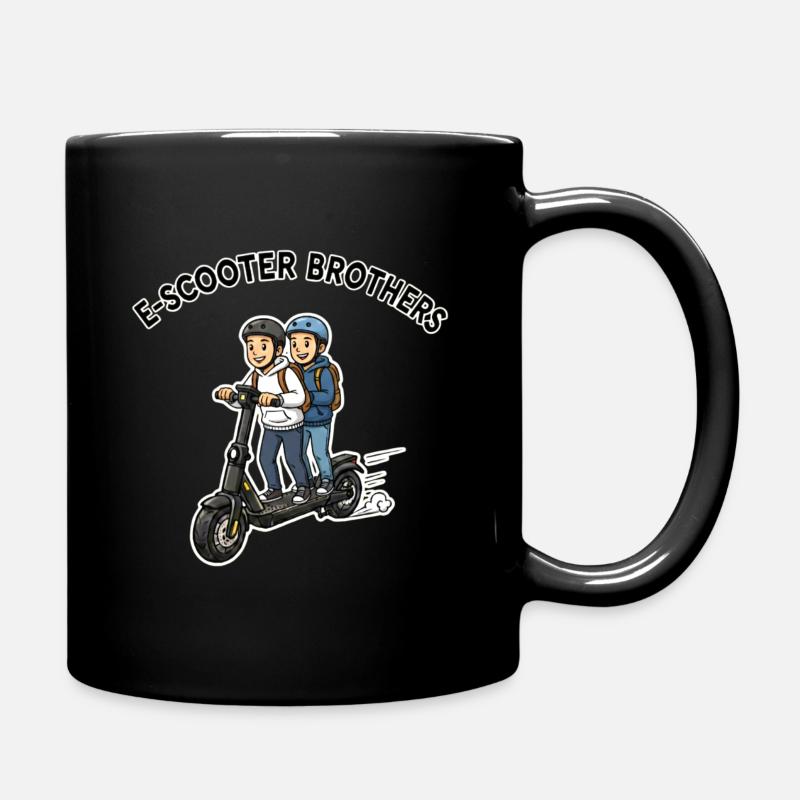 Duo des frères E-Scooter - Mug uni - noir
