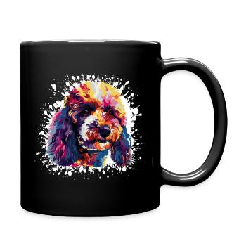 Éclaboussure de couleur Chien Animal Chien - Mug uni - noir - Droite