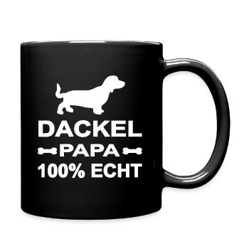 Dackel - Tasse einfarbig - Schwarz - Rechts