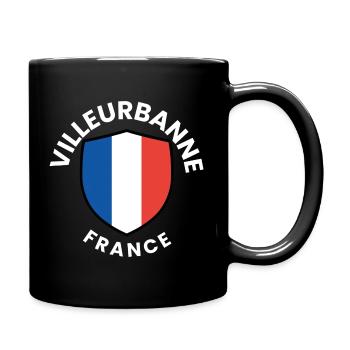 Design des französischen Flaggenschildes - Tasse einfarbig - Schwarz - Rechts