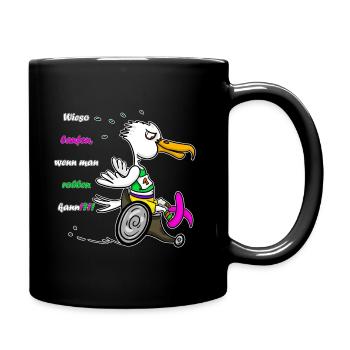 Marathon Seagull – Édition fauteuil roulant de course - Mug uni - noir - Droite