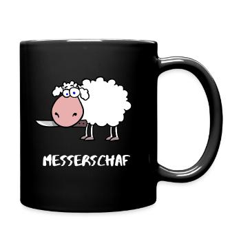 Messerschaf - Tasse einfarbig - Schwarz - Rechts