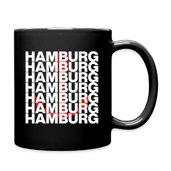HAMBURG LIEBE HH HAFENPOWER ANKER - Tasse einfarbig - Schwarz - Rechts